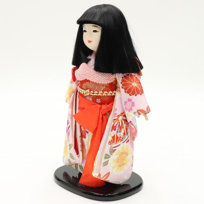 アウトレット品 雛人形 市松人形 13号 桃（まり・ボカシ） 友禅 25a-ya