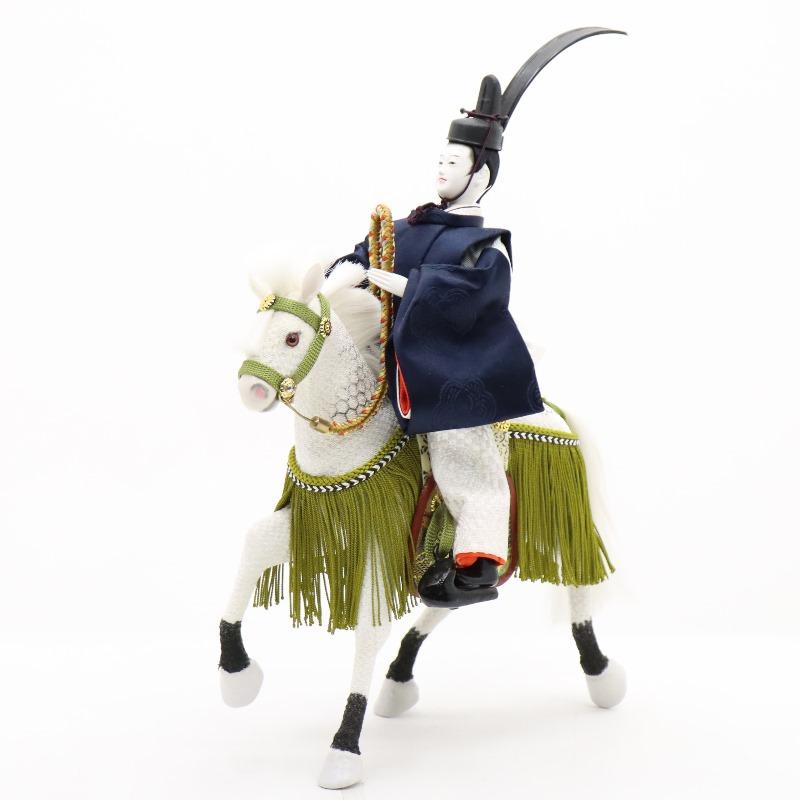 アウトレット品 五月人形 その他人形単品 馬上武官 白馬/紺着物 26a-ya