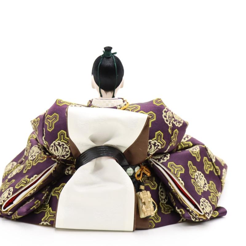 アウトレット品 雛人形 親王単品 鳳凰文 京八番 殿：紫系/姫：赤系衣裳 2人 26a-ya-0584_10