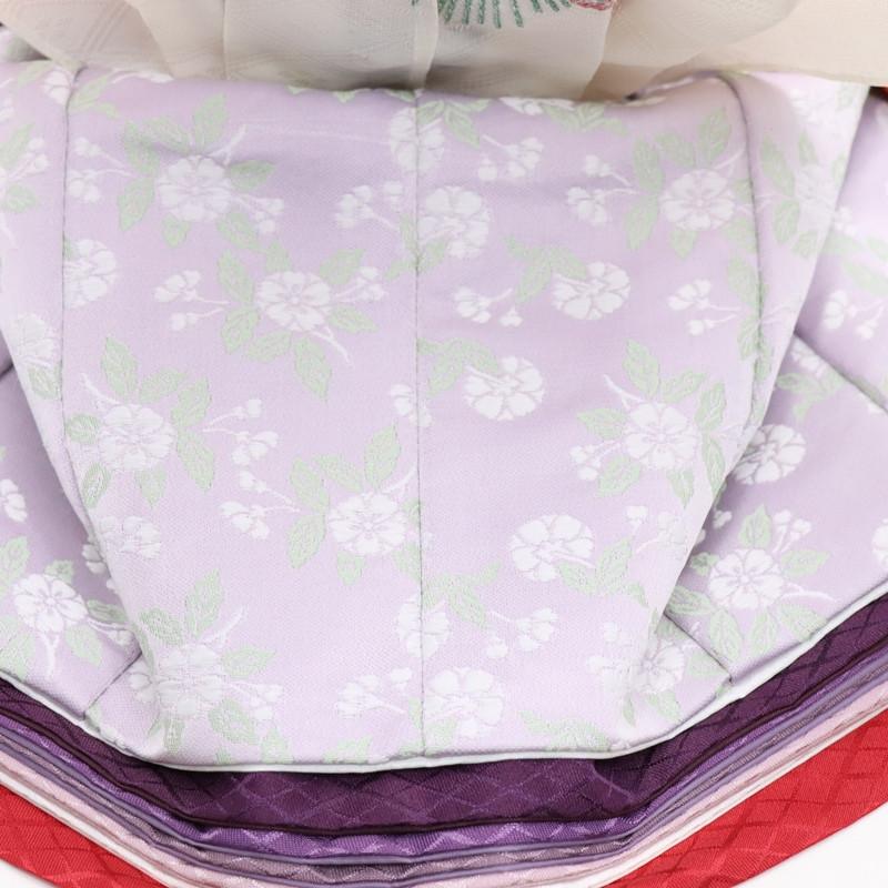 アウトレット品 雛人形 親王単品 鳳凰文 京八番 殿：紫系/姫：赤系衣裳 2人 26a-ya-0584_15