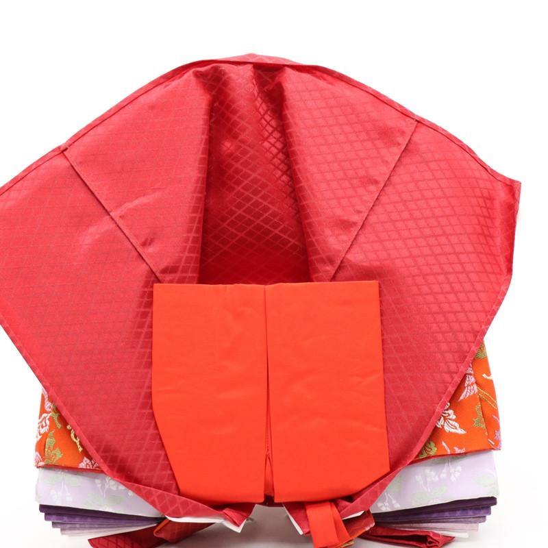 アウトレット品 雛人形 親王単品 鳳凰文 京八番 殿：紫系/姫：赤系衣裳 2人 26a-ya-0584_16