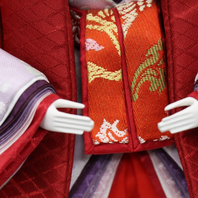 アウトレット品 雛人形 親王単品 鳳凰文 京八番 殿：紫系/姫：赤系衣裳 2人 26a-ya-0584_18