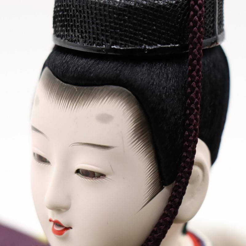 アウトレット品 雛人形 親王単品 鳳凰文 京八番 殿：紫系/姫：赤系衣裳 2人 26a-ya-0584_2