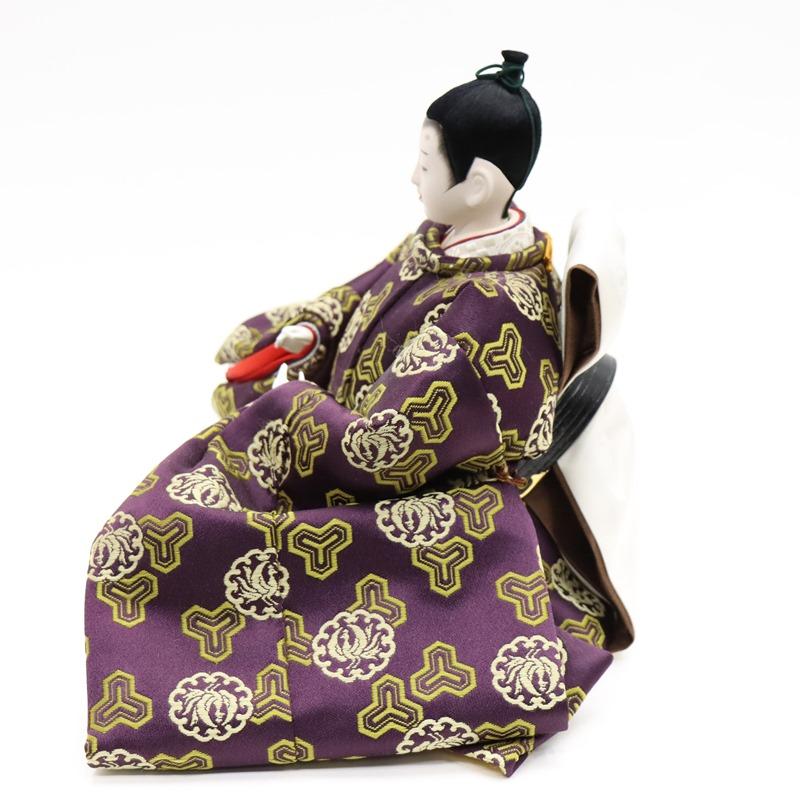 アウトレット品 雛人形 親王単品 鳳凰文 京八番 殿：紫系/姫：赤系衣裳 2人 26a-ya-0584_9