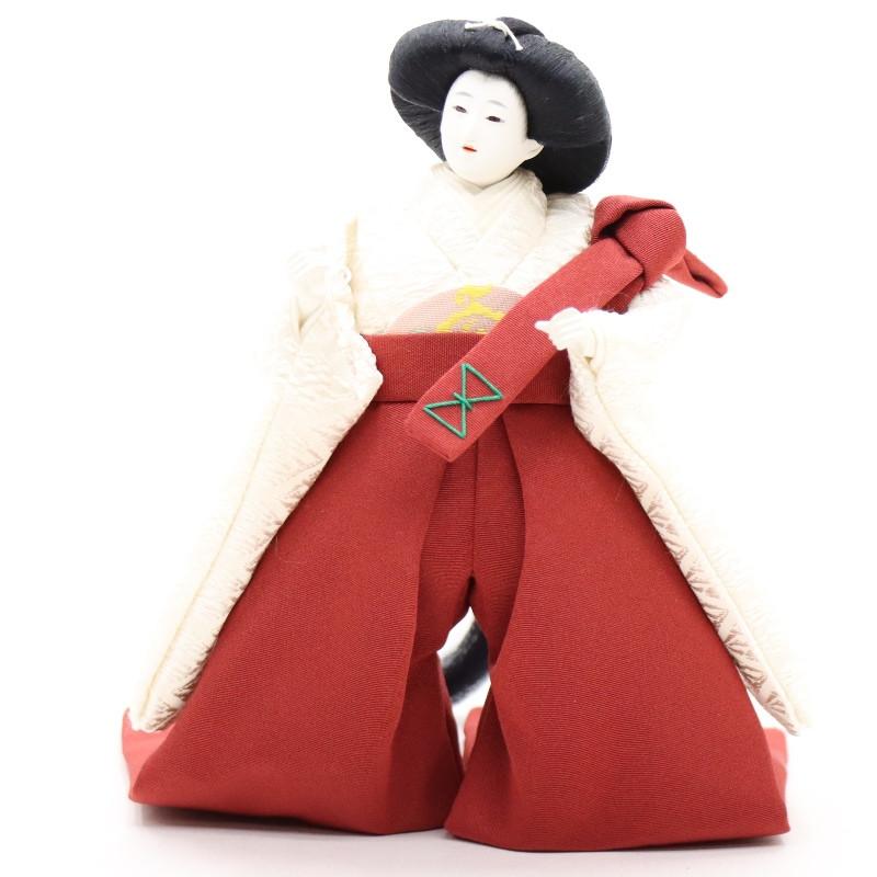 アウトレット品 雛人形 官女単品 三白 芥子 白系衣裳 三人官女 26a-ya