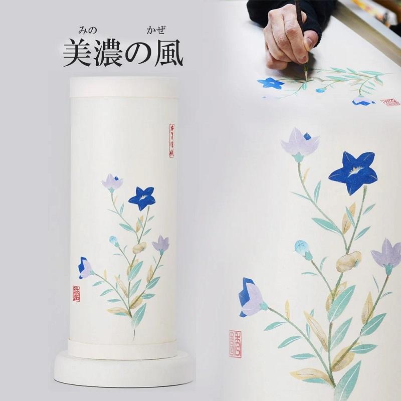 盆提灯 岐阜提灯 置き提灯 創作提灯 本美濃和紙の風景 美濃の風 桔梗