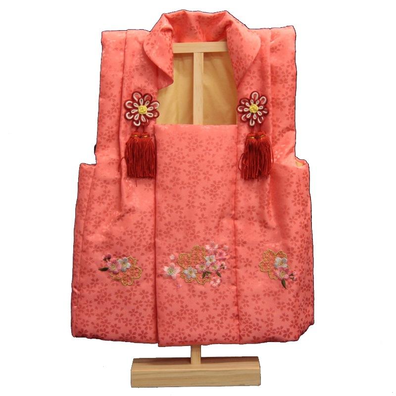 被布着 サーモンピンク(No.12) 桜刺繍 [1〜3才用] fz-9149 : ちぐさや 