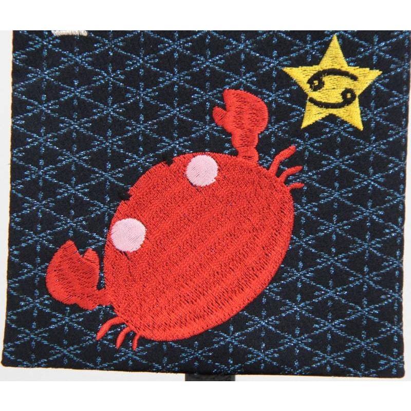 名前旗 かに座 十二星座 銀刺繍 小 hosi4-s