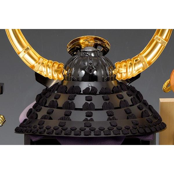 昭和レトロ 龍玉作 御飾兜 黒田長政 兜飾り 端午の節句 こどもの日 外箱あり 13kuro10-kg_2.jpg