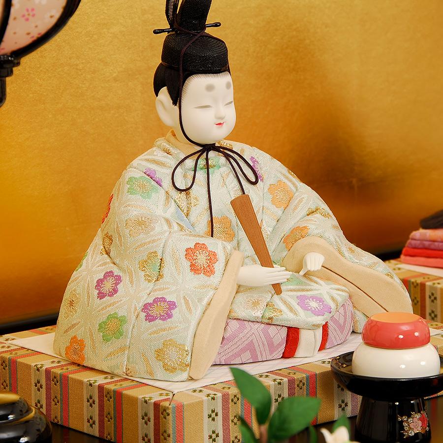 雛人形 K416 真多呂作 木目込人形 五人飾り 段飾り 人形の佳月 高級品