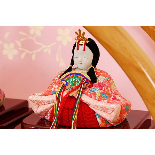 新品　 一秀作　木目込み雛人形セット　お節句　天正雛　江戸木目込み 一秀作☆木目込み三段十五人収納飾りセット 【P81418】美しい白桐と桜