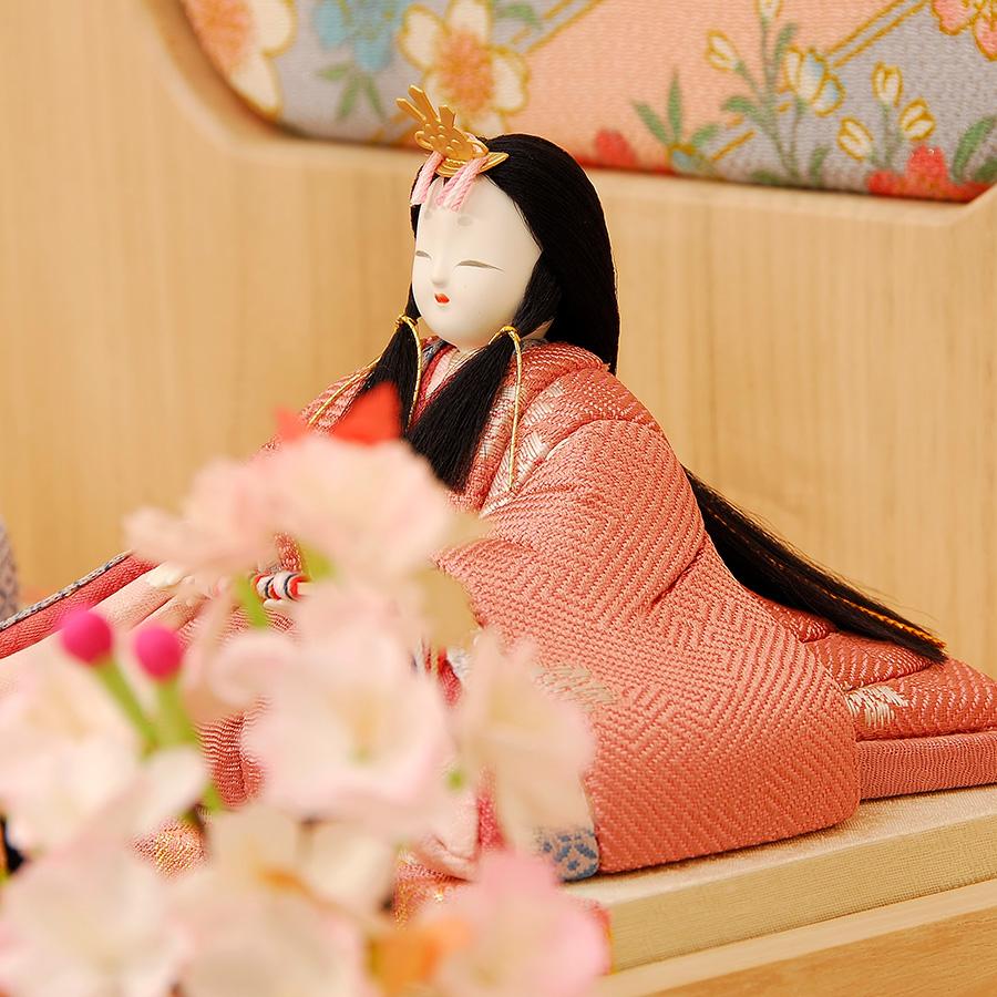 雛人形 K454 一秀作 木目込人形 五人飾り 三人官女 収納飾り 雛人形