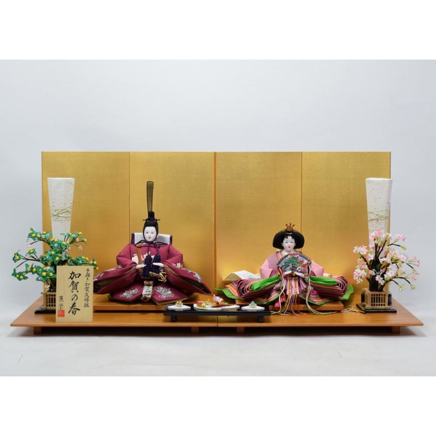 雛人形 手描き加賀友禅雛 ひな人形 親王飾り きずな飾り エンジ Antoniodomingo Es