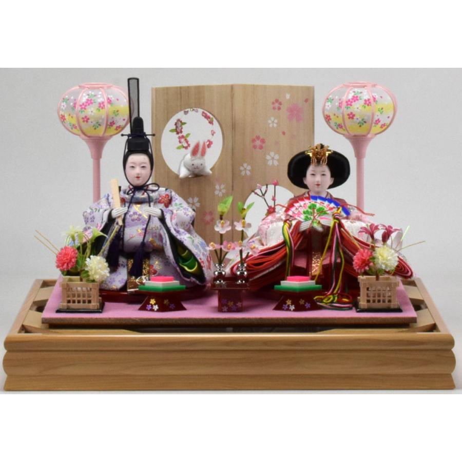 雛人形 ケース飾り ひな人形 コンパクト 木製ケース おしゃれ 人形の産地 岩槻 丸窓にうさぎ 親王ケース飾り ２７１ No 271 人形の廣榮 ヤフー店 通販 Yahoo ショッピング