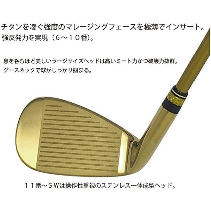 本間 睦 ムツミ ホンマ MUTSUMI HONMA ＭＨ６２６マレージングフェース ゴールド アイアン オリジナルカーボンシャフト (sr