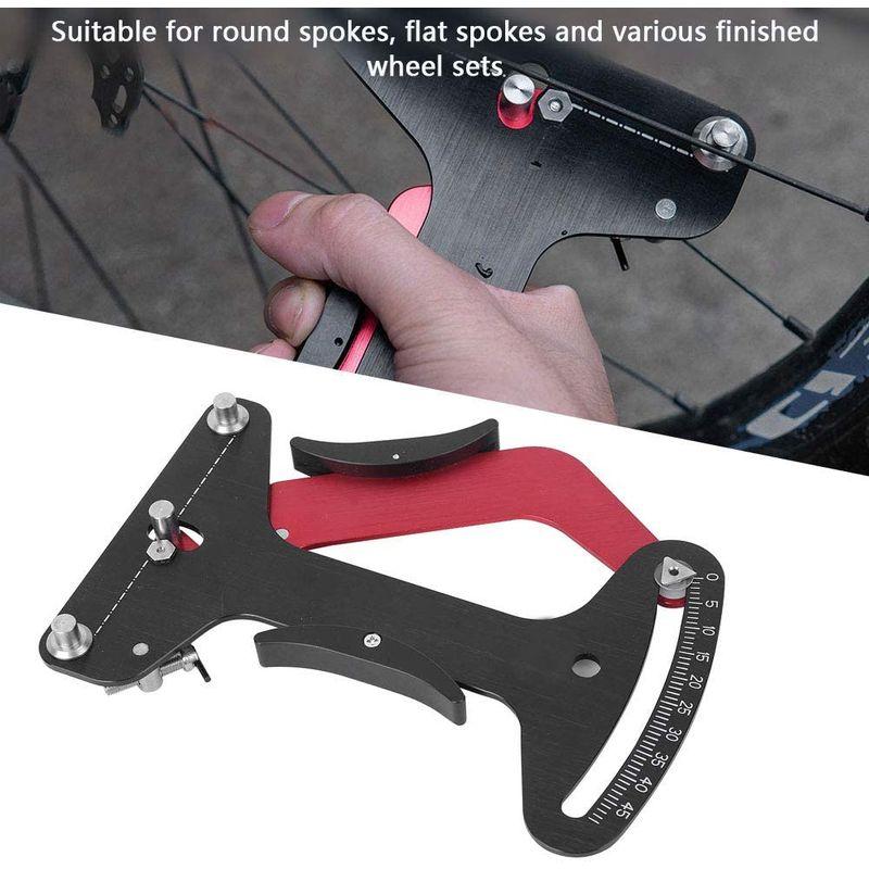 卓抜卓抜自転車スポークテンションメーター アルミ合金自転車ホイールツール ワイヤー張力調整ツール チェッカー ホイール、ハブ スポークテンションメーターツール 使いやすい 頑丈 アルミ合金自転車ホイールツール ワイヤーテンション調整ツール バイクアクセサリー