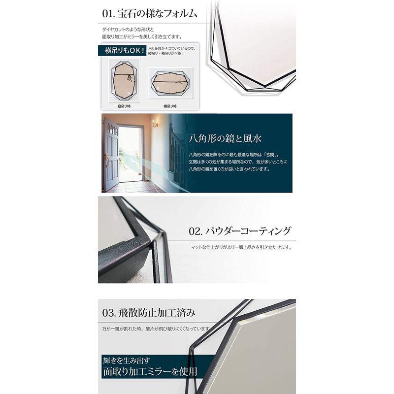 新発売】 塩川光明堂 鏡 ブラック 50x3x78.2cm スチールフレーム GEM M