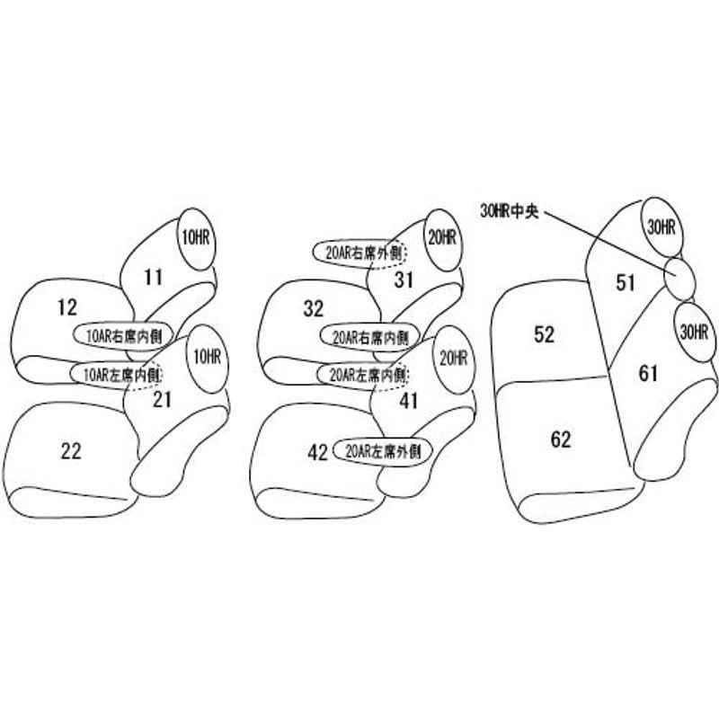 クラッツィオ　シートカバー　セレナ　H30　2列目　ブラック　C27系　3~7人乗り　EN-　Clazzio　超ロングスライドシート　エアー