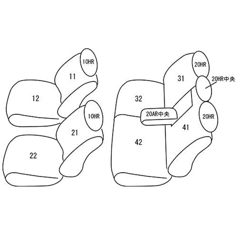 43EHB2012KKクラッツィオ　シートカバー　ヴェゼル　ブラック　Clazzio　ヴェゼルe:HEV　RV3~6　5~　ライン　R3