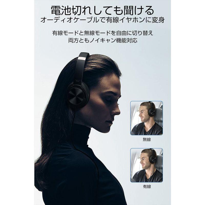 Bluetooth ヘッドホン ワイヤレスヘッドホン 密閉型 オーバーイヤー