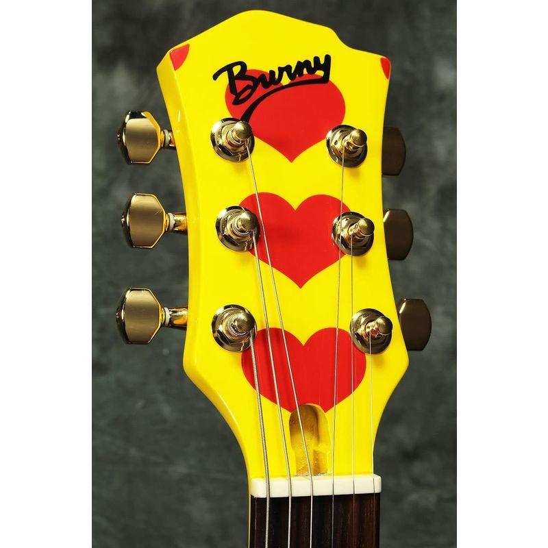 【２点セット】 BURNY バーニー ミニエレキギター YH-JR.2009 Heart Yellow アンプ内蔵 【7869759365】(27828円)
