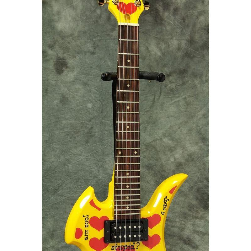 【２点セット】 BURNY バーニー ミニエレキギター YH-JR.2009 Heart Yellow アンプ内蔵 【7869759365】(27828円)