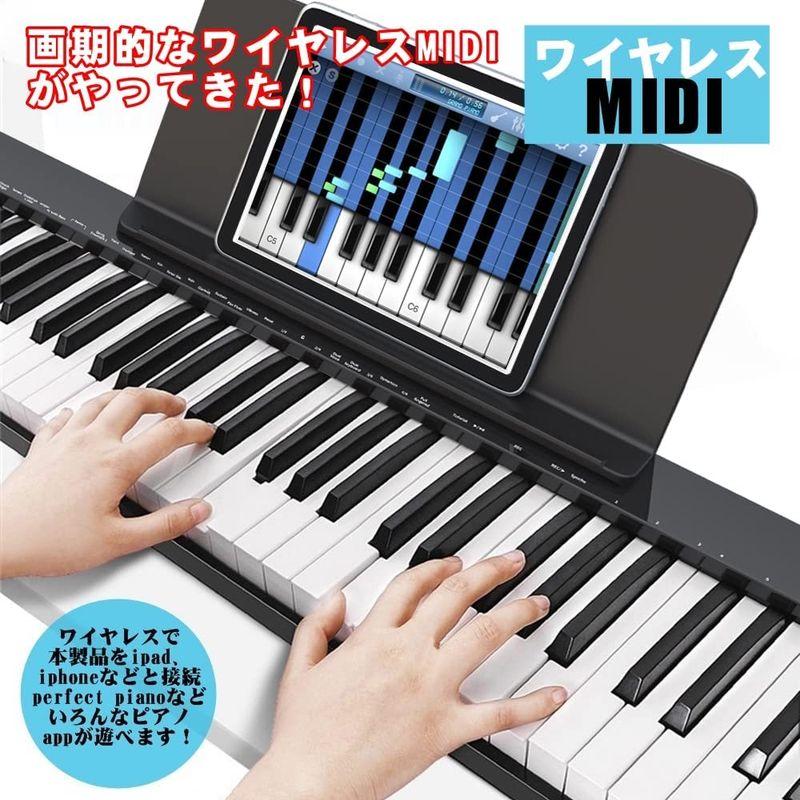 ニコマク NikoMaku 電子ピアノ 88鍵盤 SWAN-S 2022年７月最新 日本語表記 MIDI対応 コンパクト 軽量 二つステレオ 