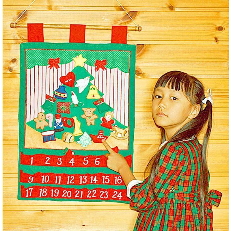 新作入荷-超特価 布絵本 布のアドベントカレンダーNew壁掛けクリスマスツリーオーナメント24個付き メリークリスマス