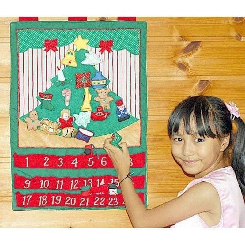 大阪最安値 クリスマス 布絵本 布のアドベント カレンダー New壁掛けクリスマスツリーオーナメント24個付き メリークリスマス 知育
