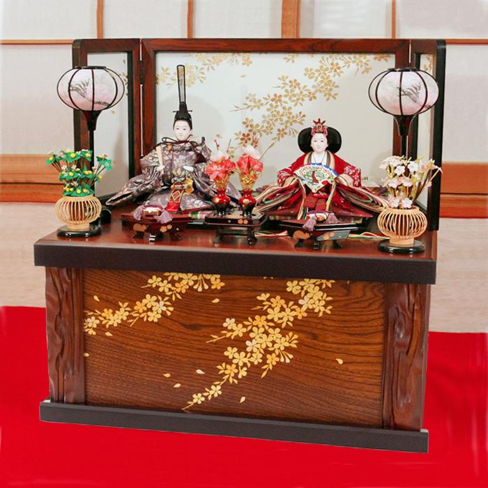 ひなせい 雛人形 収納飾り おしゃれ インテリア「藍(あい)2」 ひな人形