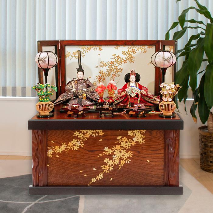 雛人形 収納飾り おしゃれ インテリア「藍(あい)雛」 ひな人形 お雛様