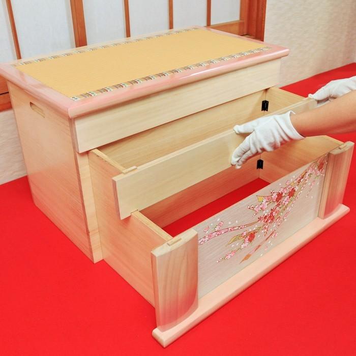 ひなせい 雛人形 三段飾り 収納飾り 「亜加莉2」 おしゃれ 段飾り