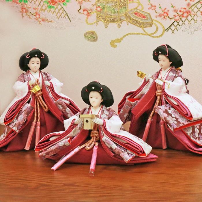 雛人形 三段飾り 収納飾り 「亜加莉雛」 おしゃれ 段飾り ピンク 人気 