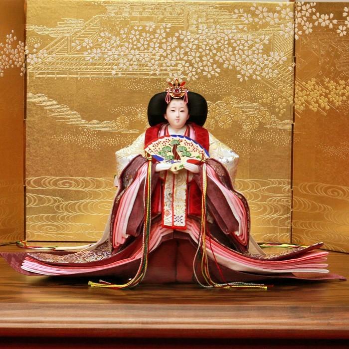 ひなせい 雛人形 コンパクト おしゃれ 「えみ2」立ち雛 立ち雛人形