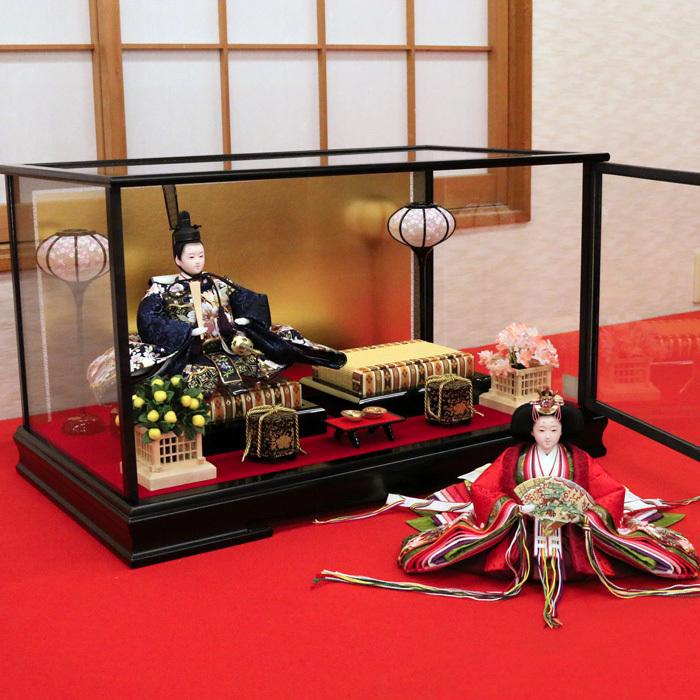 ひなせい 雛人形 ケース飾り 「 ガラスケース 愛梨」 おしゃれ お雛様