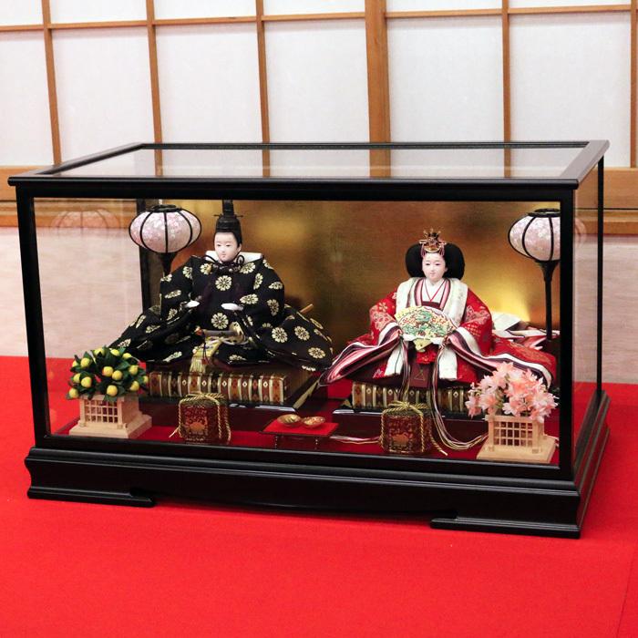 ひなせい 雛人形 ケース飾り 「 ガラスケース 弥生」 おしゃれ お雛様