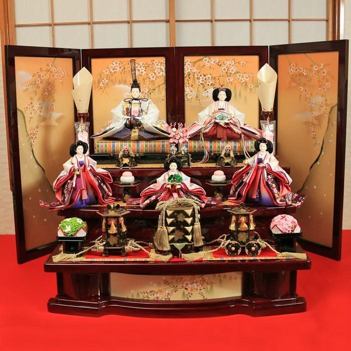 ひなせい 雛人形 三段飾り 「陽菜乃2」 おしゃれ 五人 オシャレ 人気