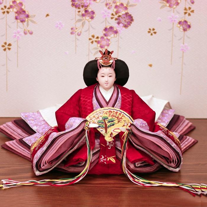 ひなせい 雛人形 収納飾り おしゃれ 「かぐら雛」 コンパクト