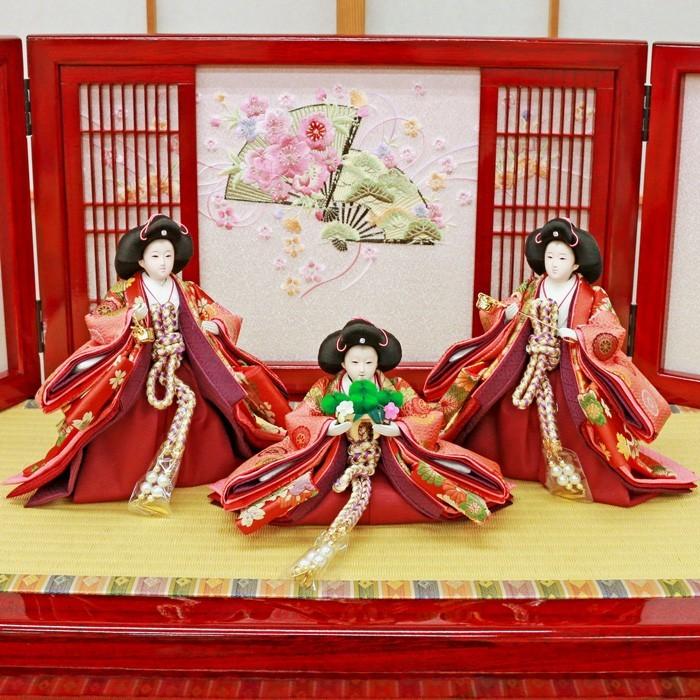 ひなせい 雛人形 三段飾り 収納飾り 「花須衣2」 おしゃれ 3段飾り 5