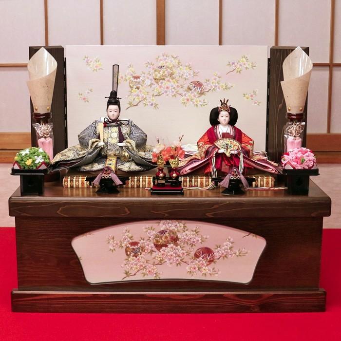 ひなせい 雛人形 収納飾り おしゃれ 「かすみ雛2」 インテリア モダン