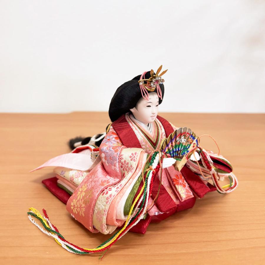 ひなせい 雛人形 コンパクト モダン 「小町（黄）2」おしゃれ 収納飾り