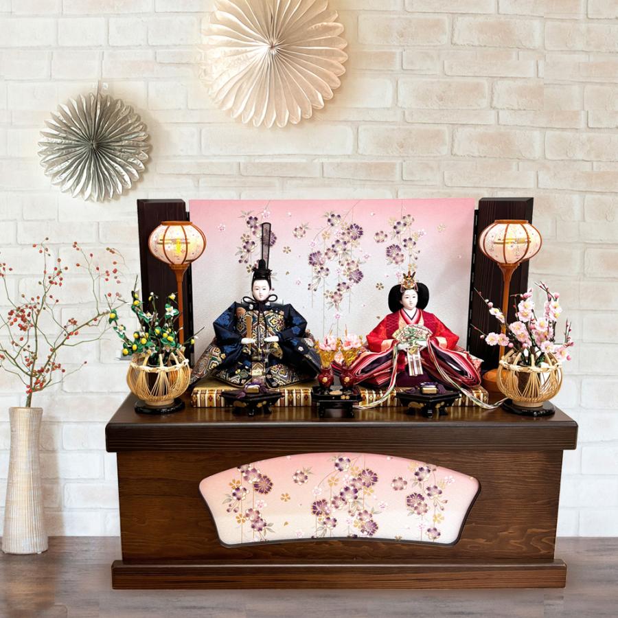 ひなせい 雛人形 おしゃれ 収納飾り 「このみ雛2」 親王飾り 二人飾り