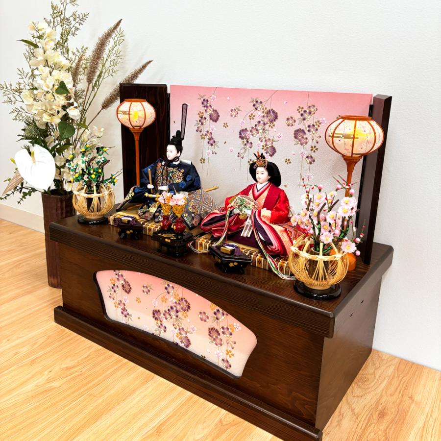 ひなせい 雛人形 おしゃれ 収納飾り 「このみ雛2」 親王飾り 二人飾り
