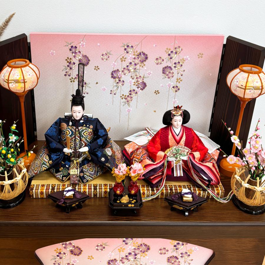 ひなせい 雛人形 おしゃれ 収納飾り 「このみ雛2」 親王飾り 二人飾り