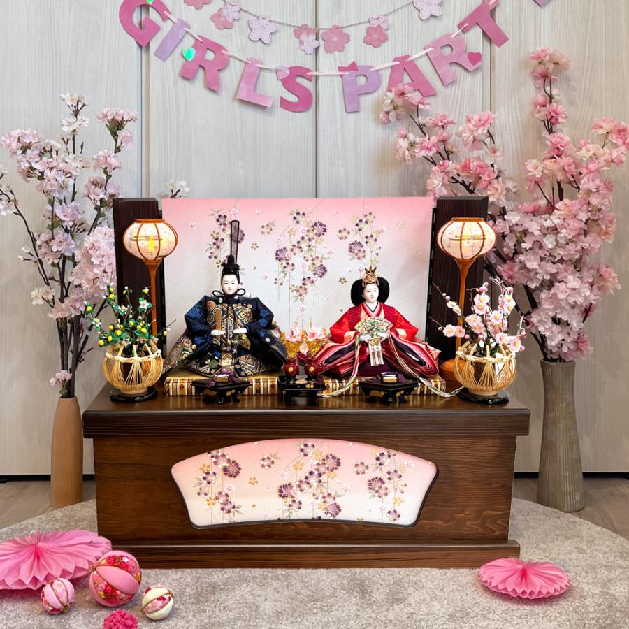 ひなせい 雛人形 おしゃれ 収納飾り 「このみ雛2」 親王飾り 二人飾り