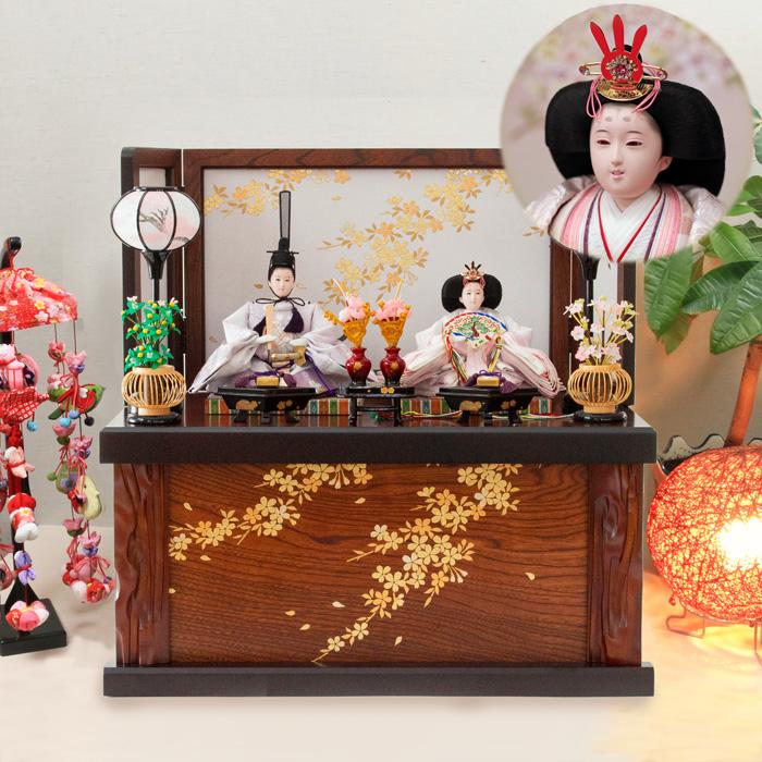 ひなせい 雛人形 おしゃれ コンパクト 収納飾り 「都(くに)雛