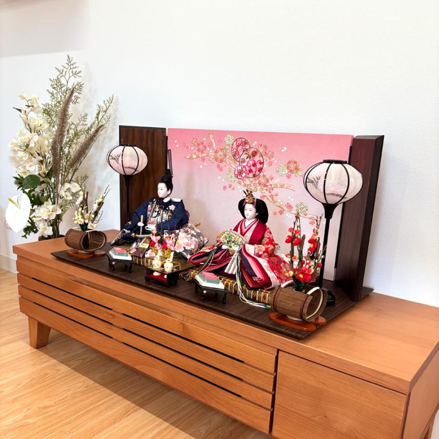 ひなせい 雛人形 おしゃれ インテリア コンパクト 「京極2」 親王飾り