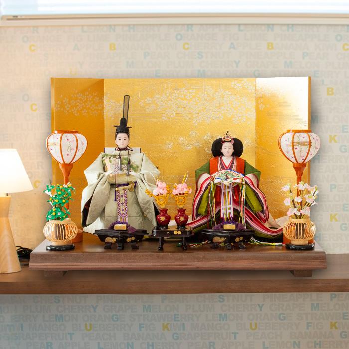 ひなせい 雛人形 コンパクト おしゃれ 「まお2」立ち雛 立ち雛人形