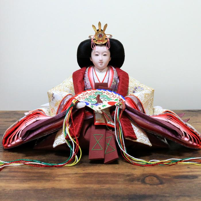 ひなせい 雛人形 収納飾り おしゃれ 「みあい雛」 コンパクト