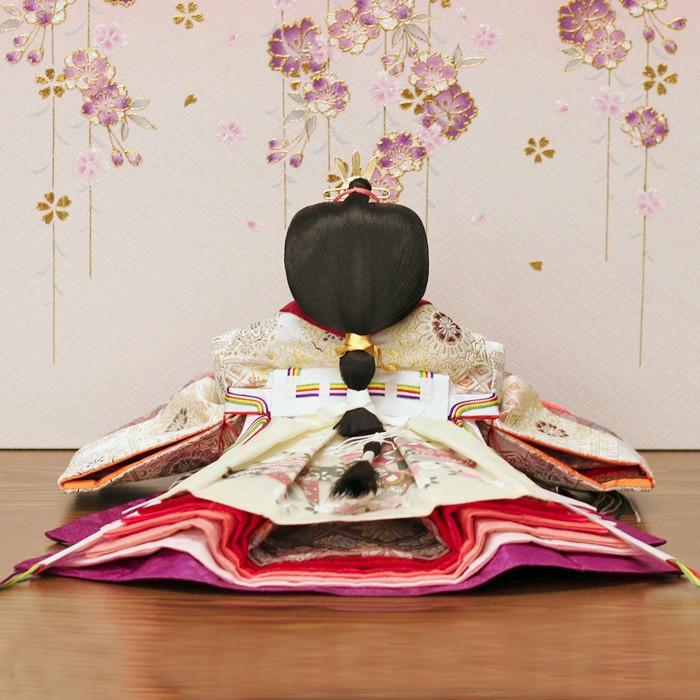 ひなせい 雛人形 収納飾り おしゃれ 「みあい雛」 コンパクト
